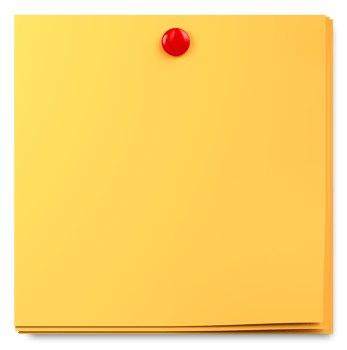 yellow note with red pin png