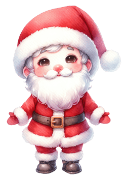 AI generated Santa Claus isolated. png
