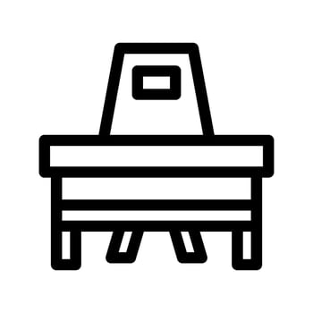 School Desk Icon Vector Symbol Design Illustration