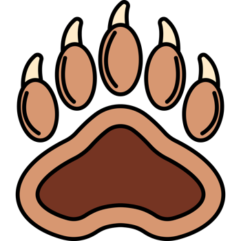 Bear Trail Illustration PNG Transparent Background