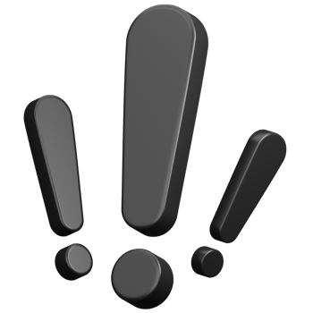 3D Render of Warning Sign png