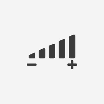 Level volume icon vector.  sound , control, audio, adjusment symbol sign vector