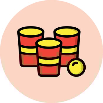 Beer Pong Vector Icon Design Illustration
