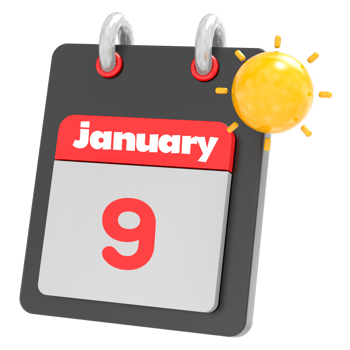 january icon calendar clipart 3d render png