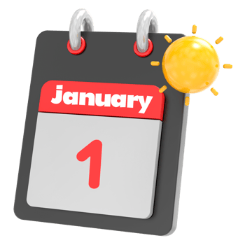 january icon calendar clipart 3d render png