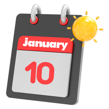 january icon calendar clipart 3d render png