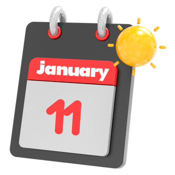 january icon calendar clipart 3d render png