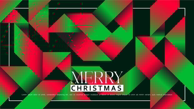 Christmas background gradient abstract origami style. greeting card design. decorative wallpaper. vector illustration