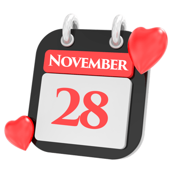 November with heart month day 28 png