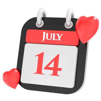 July with heart month day 14 png