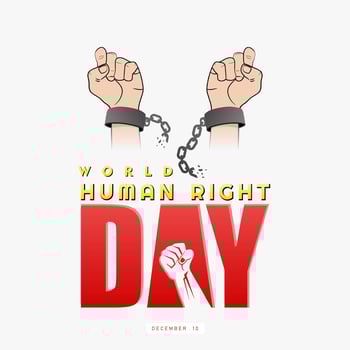 World Human Rights Day, 10 December, suitable design for greeting card banner, poster, and social media post vector