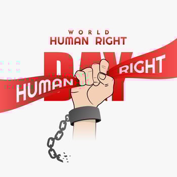 World Human Rights Day, 10 December, suitable design for greeting card banner, poster, and social media post vector