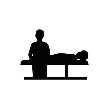 Massage Therapist Icon on White Background - Simple Vector Illustration