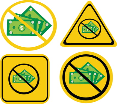 no money no cash vector illustration