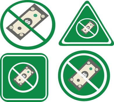 no money no cash vector illustration