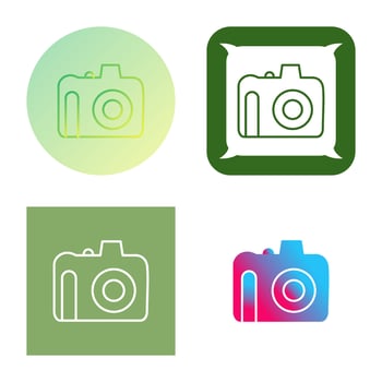 Unique DSLR Camera Vector Icon