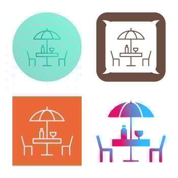 Unique Cafe Table Vector Icon