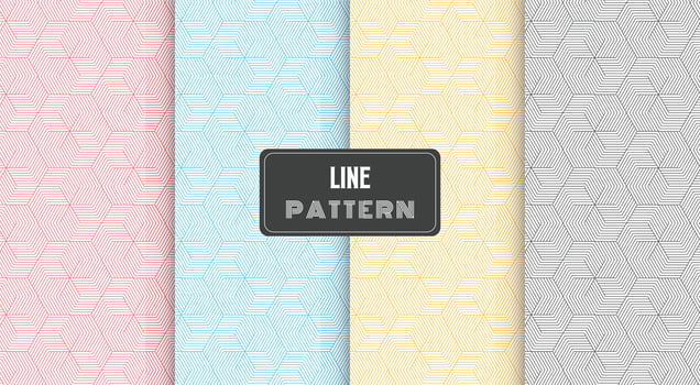 geometric pattern with stripes lines polygonal shape vector