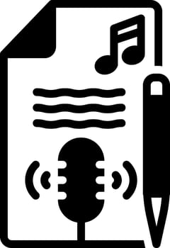 solid icon for transcription vector