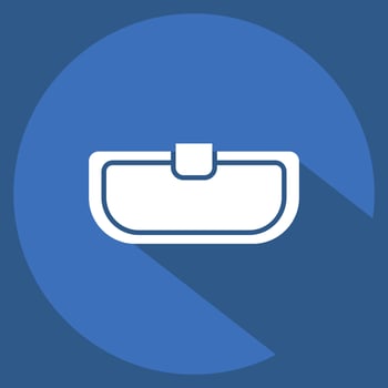 Icon Grills. related to Car Parts symbol. long shadow style. simple design editable. simple illustration vector