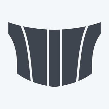 Icon Car Bonnet. related to Car Parts symbol. glyph style. simple design editable. simple illustration vector