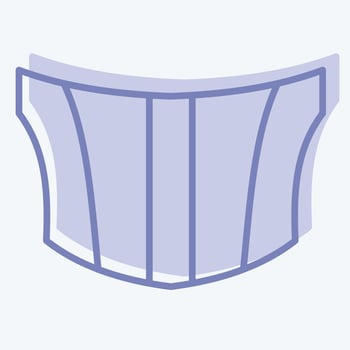 Icon Car Bonnet. related to Car Parts symbol. two tone style. simple design editable. simple illustration vector