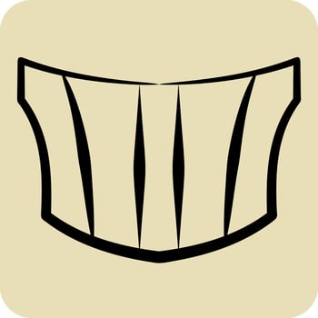 Icon Car Bonnet. related to Car Parts symbol. hand drawn style. simple design editable. simple illustration vector