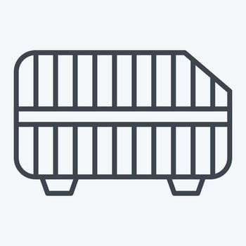 Icon Air Filter. related to Car Parts symbol. line style. simple design editable. simple illustration vector