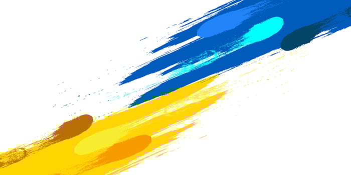 Ukraine Flag Brushstroke Concept on White Background. Ukraine Symbol, Template for Banner, Promotion, Design and Poster, Business, Vector illustration