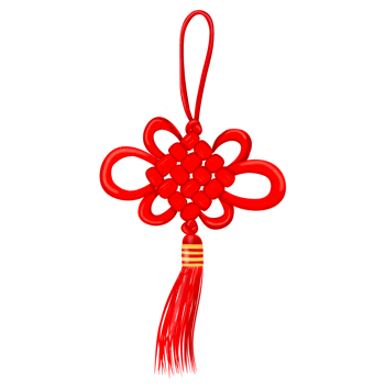 Chinese lucky knot with tassel png illustration