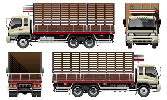 Agricultural Lorry Truck vector