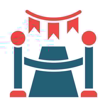 Ceremony Vector Glyph Two Color Icon For Personal And Commercial Use.