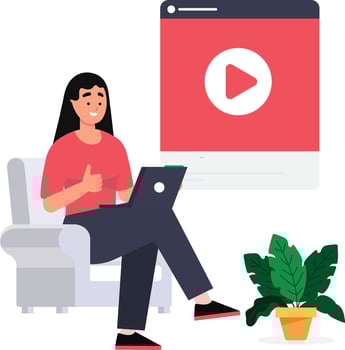 Female Content Creator online vector
