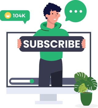 Male Content Creator online vector