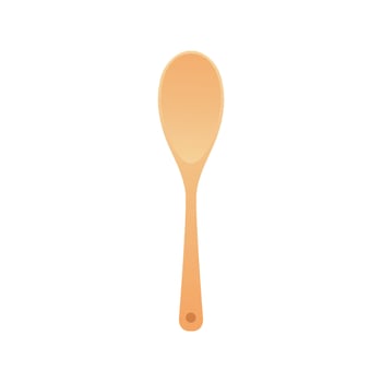 Spoon vector. Wood Spoon on white background. vector