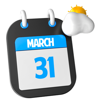 Sunny Weather 3D Illustration March Of Day 31 png