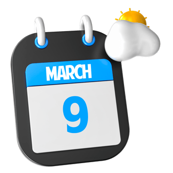 Sunny Weather 3D Illustration March Of Day 9 png