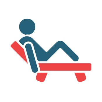 Relax Vector Glyph Two Color Icon For Personal And Commercial Use.
