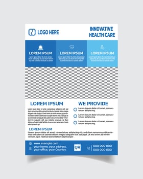 Corporate medical flyer template, clinic flyer cover, medical modern flyer design vector