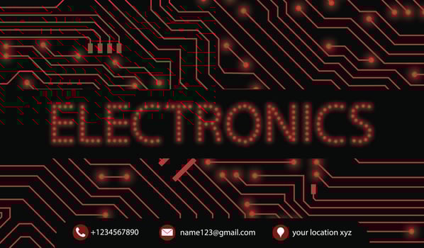 Futuristic electronics letter  with abstract circuit board digital lines technology banner, vector illustration