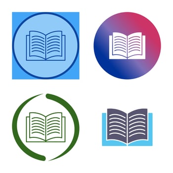 Unique Textbook Vector Icon