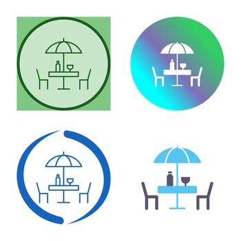 Unique Cafe Table Vector Icon