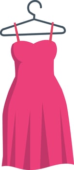 Image of dress, vector or color illustration.