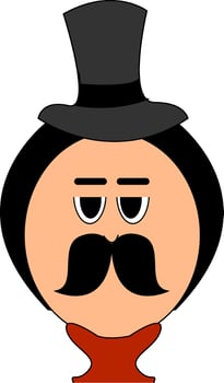 Gray hat, vector or color illustration.