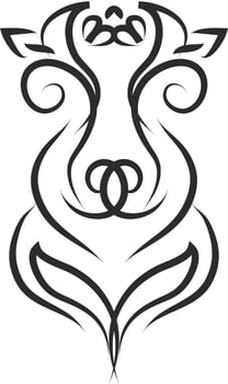 Animal face vector or color illustration