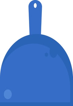 Blue cleaning scoop, illustration, vector on white background.