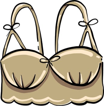Pretty bra, illustration, vector on white background