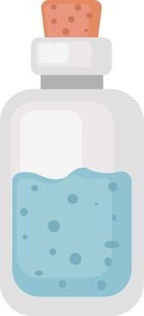 Elixir in bottle, illustration, vector on white background