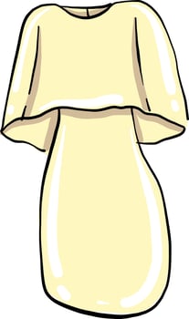 Simple summer dress, illustration, vector on white background