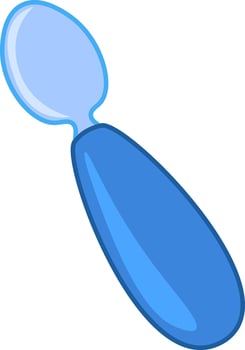 Baby feeding spoon vector or color illustration